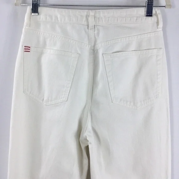 Bdg Urban Outfitters White Destroyed Mom Jeans Size 27 - Picture 9 of 11